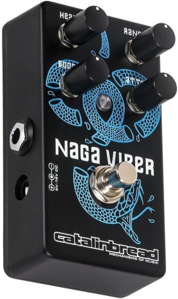 Catalinbread Naga Viper MKII Treble Booster Effect Pedal, versatile range master, black-blue, for electric guitar