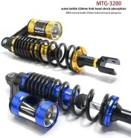 MBM Shock Absorber Stone, Motorrad Stoßdämpfer, rot, einstellbar, für verbesserten Fahrkomfort