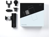 PULSIO AIR Mini-Massagepistole, Aluminiumgehäuse, leicht, leise, 2 Monate Akkulaufzeit, tragbar, Muskelentspannung, Schwarz