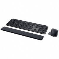 Logitech MX Keys S Combo, kabellose Tastatur & Maus, QWERTY, Handballenauflage, anpassbare Beleuchtung, Schnell-Scrollen, Bluetooth, Multi-OS, Graphit