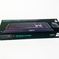 Logitech MX Keys S Combo, kabellose Tastatur & Maus, QWERTY, Handballenauflage, anpassbare Beleuchtung, Schnell-Scrollen, Bluetooth, Multi-OS, Graphit