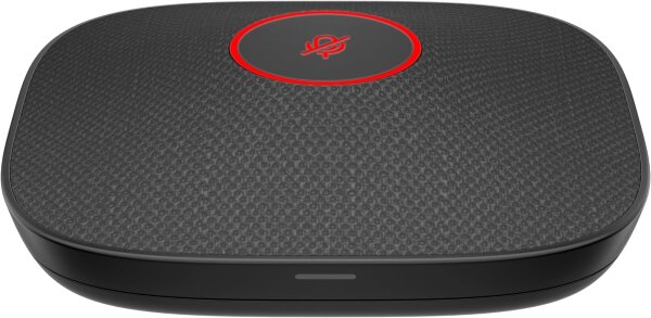 Poly Studio A2 Tischmikrofon schwarz, Modell B22X6AA#AC3, inkl. Montageplatte, hochwertige Audioqualität, flexible I/O-Anschlüsse