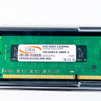 CSX CSXD3LO1333L2R8-8GB, 8GB DDR3-1333MHz DIMM, Arbeitsspeicher, Low-Profile, 240-Pin, unbuffered