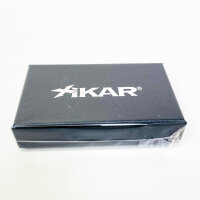 XIKAR Flip Dual Zigarrenschneider, 64-Ringmaß, V- & gerader Schnitt, Edelstahlklingen, Federentriegelung, Zigarrenablage, strukturierter Griff