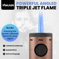 Xikar Volta Tischfeuerzeug, Vierfachflamme,...