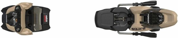 Marker Squire 11 Skibindung, Modell 7424Y1TB, 100 mm Breite, Schwarz/Beige, leicht, robust, All-Mountain, einfache Bedienung