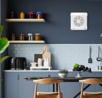 Airope Silenta 100 exhaust fan, 100mm, non-return valve, mosquito net, 7W, 26dBA, quiet, wall-mounted, bathroom/kitchen/toilet