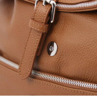 Tuscany Leather TL142355 Rucksack, weiches Leder, Farbe Cognac, elegantes Design, mehrere Fächer