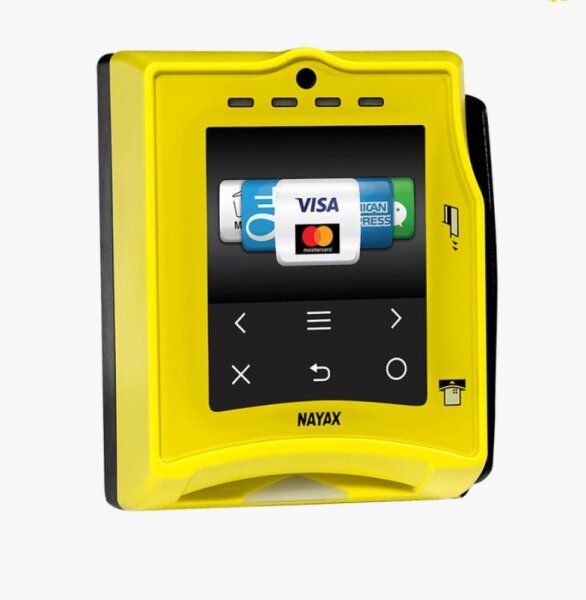 Nayax VPOS Touch payment terminal, incl. SIM card & 4G antenna, contactless card payment device for vending machines