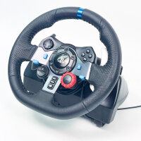 Logitech G29 Driving Force Rennlenkrad, zweimotoriges Force Feedback, 900° Lenkung, Leder, Edelstahlpedale, für PS5/PS4/PC/Mac, gebraucht, leichte Kratzer
