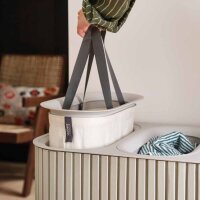 Joseph Joseph Tota Trio 90L Laundry Basket, 3 Compartments, Dividing System, Lid, Carrying Handles, Modern Design