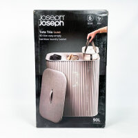 Joseph Joseph Tota Trio 90L Laundry Basket, 3 Compartments, Dividing System, Lid, Carrying Handles, Modern Design