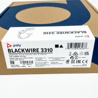 Poly Blackwire 3310 Mono Headset, USB-C/USB-A, wired, single-sided, noise cancelling, for PC and laptop