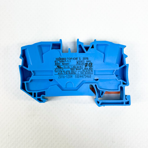 WAGO 2-Leiter-Durchgangsklemme, 60 Stück, 18-20 mm, 800 V, 76 A, Modell 2016-1204/2026-1292