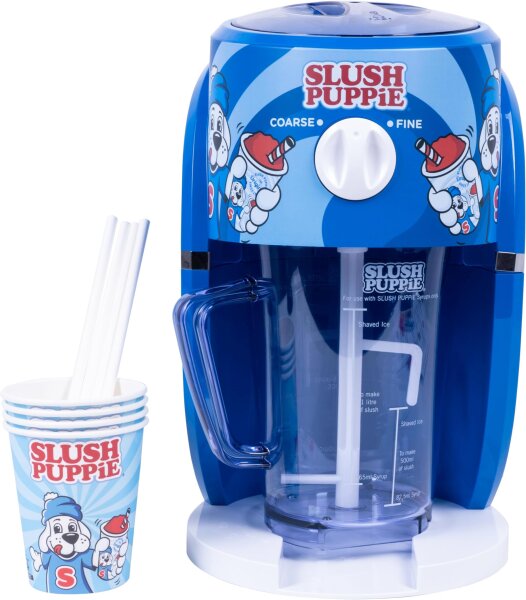 Fizz SlushPuppie Ice Machine, 1L, blue, slushie maker, for frozen drinks, easy to use