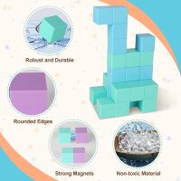 Magnetic construction toy, 80-piece set of magnetic building blocks for children aged 3 and up, educational toy, magnetic cubes, gift for boys and girls