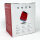 SMEG Retro Knife Block, Stainless Steel, Red, for 6 Knives (Knives Not Included), Non-Slip, Stylish Design