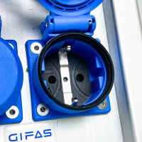 GIFAS Energy Column, Power & Network Distributor, 2x High-voltage power outlets, 8x CEE sockets, 9x RJ45 network ports