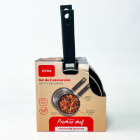 Livoo silicone cookware set, 2 pans (18/20 cm), non-stick, suitable for all types of cookers