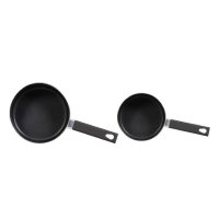 Livoo 2-piece silicone frying pan set, 18 & 20 cm, non-stick, suitable for all hob types, red
