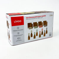Livoo MEN427 Raclette Set, 8 spatulas & 8 wooden boards, accessories for raclette grill, robust wood, dishwasher safe