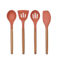 Livoo MES153 Küchenutensilien Set, 5-teilig, orange, hitzebeständig, ergonomische Griffe, spülmaschinengeeignet