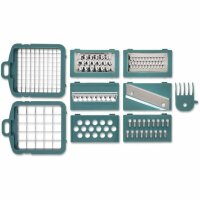 LIVOO MEN435 Multifunktions-Gemüseschneider, 8 Edelstahlklingen, 1,5L Behälter, spülmaschinenfest