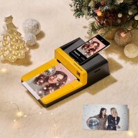 Kodak D600 photo printer, mobile dye-sublimation printer, incl. paper & ink cartridges, yellow