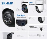 TP-Link Tapo C520WS Außenkamera, 2K 4MP, 360°...