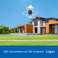 TP-Link Tapo C520WS Outdoor Camera, 2K 4MP, 360° Pan/Tilt, Starlight Night Vision, IP66, AI Detection, Local & Cloud Storage, App Control