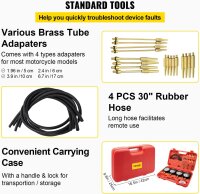VEVOR YB-040 Carburetor Synchronizer Kit, Vacuum Synchronizer Set with Gauges and Hoses, Tool for Motorcycle Carburetors