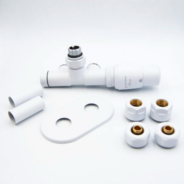 Vario Term AUGS0206CFK/P(PEX), Unico All-in-One Radiator Set Right, White, Complete Set, Modern Design