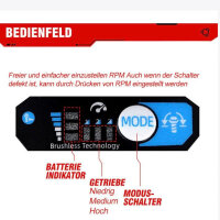 Onevan Akku Schlagschrauber 1800NM, 3-stufig, 1/2" Drehschlagschrauber für LKW, 2 Akkus, Koffer, Blau/Schwarz