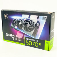 MSI GeForce RTX 5070 Ti Gaming Trio OC Plus graphics card, 16GB GDDR7, PCIe 5.0, Boost 2572 MHz, HDMI 2.1b, DisplayPort 2.1b