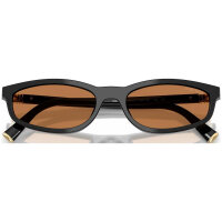 Miu Miu OMU A06S 16K10I Womens Sunglasses, Black, Brown Lenses, Size 54/17, Elegant Design