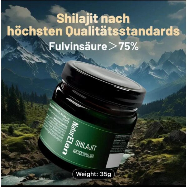 NaturElan Shilajit, 35g, pure Himalayan Shilajit resin, highly concentrated, without additives