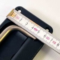Schwarzer Schalen-Klappgriff 17x6,5 cm, robustes Metall, versenkbar, ideal für Möbel, Kisten, Transportboxen