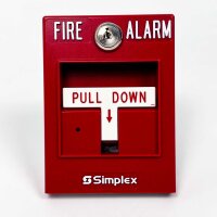 Simplex 4099-9004 Feuermeldermodul, Rot, manuelles Brandmeldemodul, robuste Bauweise, einfache Auslösung