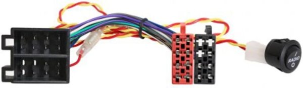 RTA 004.020-3 Car radio adapter cable, ISO-ISO, switch, for motorhomes, radio operation without ignition