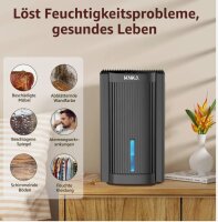 KNKA CS06 Luftentfeuchter elektrisch, 2,5 l Tank, leise,...