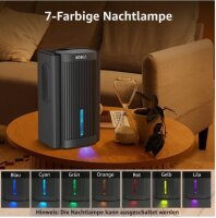 KNKA CS06 Electric Dehumidifier, 2.5L Tank, Quiet, for Rooms up to 30m², Black