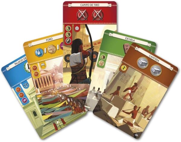 7 Wonders Duel board game, Spanish edition, complete set, strategy game for 2 players, new version