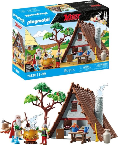 PLAYMOBIL 71828 Asterix Haus Spielset, detailreiches Abenteuer-Spielzeug mit Figuren, Zubehör, für Kinder ab 5 Jahren
