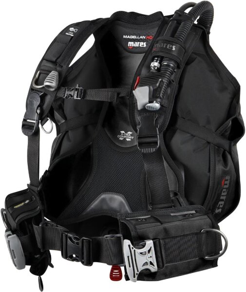 Mares Magellan HD BCD L, unisex diving jacket, lightweight, foldable, back-mounted, versatile