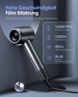 Bopcal ZCY887 Haartrockner, 160000 U/min, High Speed, 1500W, 120V, 50/60Hz, leistungsstark, schnelles Trocknen