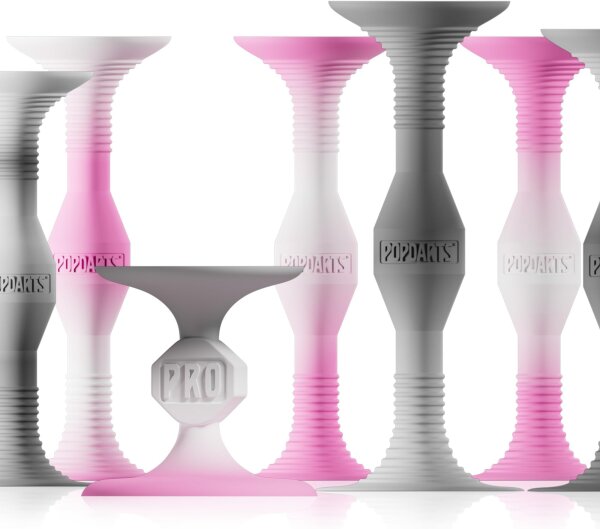 Popdarts PRO Pack Pink/Grey, Throwing Game Set, Suction Cups, Indoor/Outdoor, Skill Game, incl. Target, for Competitions