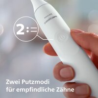 Philips Sonicare 4100 HX3683/33, elektrische Zahnbürste, für Erwachsene, mit W2 Optimal White Bürstenkopf, Reiseetui, USB-Ladegerät, weiß