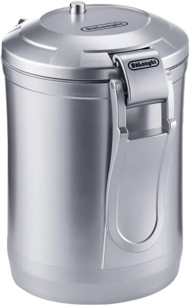 De’Longhi Vakuum-Kaffeedose 1,5L, luftdicht, Aromaschutz, Edelstahl, Aufbewahrungsbehälter für Kaffee