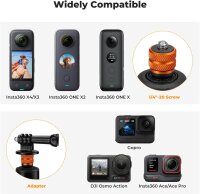 K&F CONCEPT KF09.141 Unsichtbarer Selfie-Stick 120cm, Verlängerungsstange, 1/4" Stativ, GoPro-Adapter, kompatibel mit Insta360, DJI, GoPro