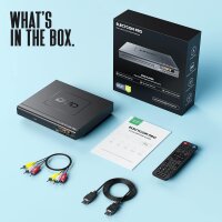 ELECTCOM PRO ELC-1910 DVD player, region-free, 1080p HD, HDMI/RCA cable, easy to use, ideal for seniors